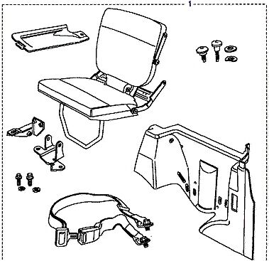 STC8461LOY – Kit-seat-rear-inward, Plain.,Dark Granite,LH Discovery Ser.I 88/98